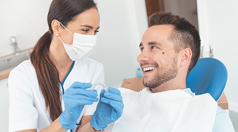 a person visiting their dentist
