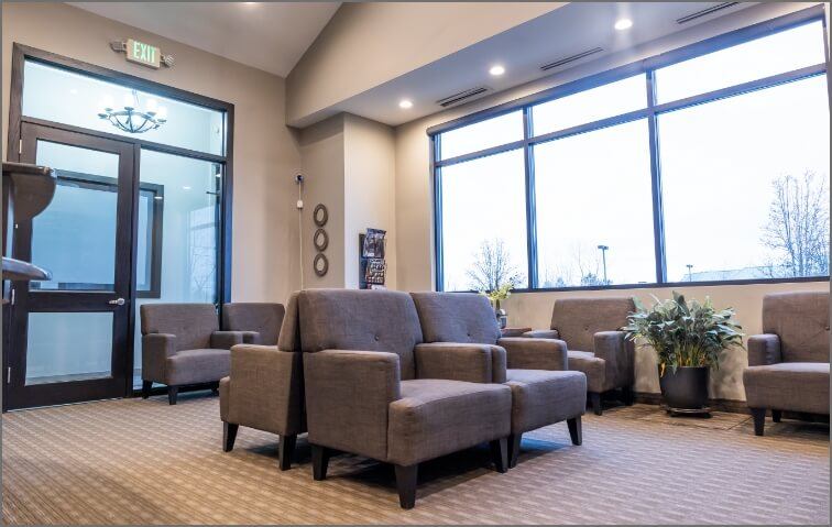Seating in dental office waiting room