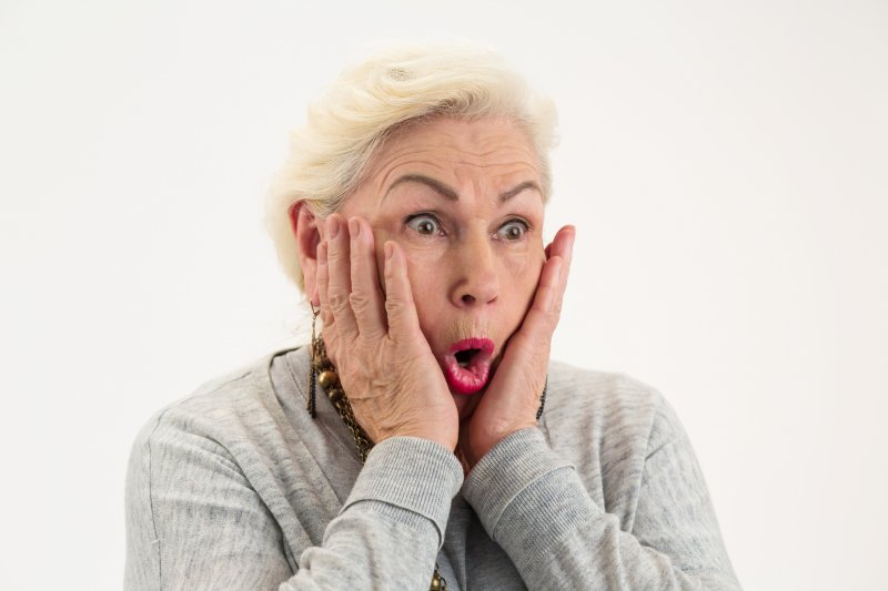Lady looks shocked