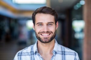 Man with veneers smiling