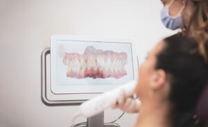 patient undergoing digital impressions